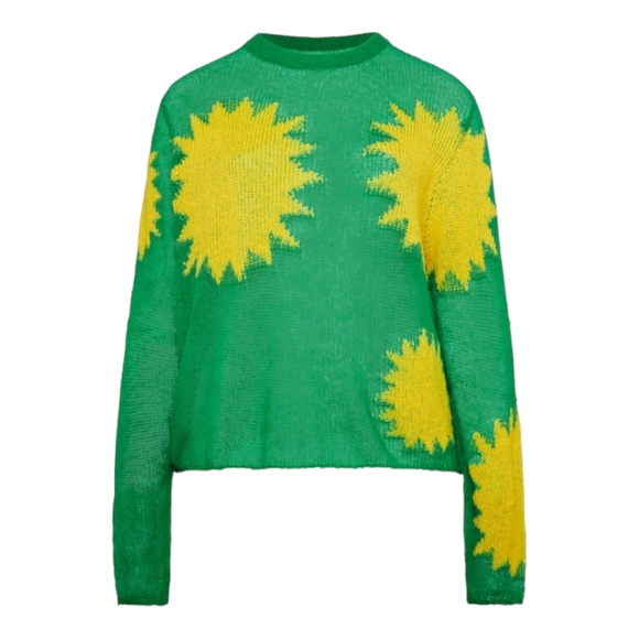 SAVAGE X FENTY KNITTIN PRETTY LOOSE KNIT SWEATER SIZE SMALL GREEN LIGHT - Picture 4 of 13